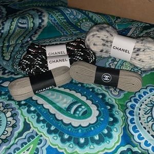 Solid and printed Chanel shoe laces! Various colors and sizes.